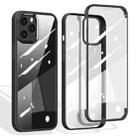 For iPhone 12 / 12 Pro Double-sided Plastic Glass Protective Case(Black) - 1