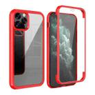 For iPhone 11 Pro Max Double-sided Plastic Glass Protective Case (Red) - 1