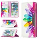 Colored Drawing Pattern Invisible Magnetic Horizontal Flip PU Leather Case with Holder & Card Slots & Wallet For iPhone 8 & 7(Sun Flower) - 1