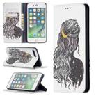 Colored Drawing Pattern Invisible Magnetic Horizontal Flip PU Leather Case with Holder & Card Slots & Wallet For iPhone 8 Plus & 7 Plus(Girl) - 1