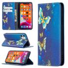 For iPhone 11 Colored Drawing Pattern Invisible Magnetic Horizontal Flip PU Leather Case with Holder & Card Slots & Wallet (Two Butterflies) - 1