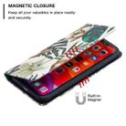 For iPhone 11 Colored Drawing Pattern Invisible Magnetic Horizontal Flip PU Leather Case with Holder & Card Slots & Wallet (Red Leaves) - 5