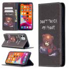 For iPhone 11 Colored Drawing Pattern Invisible Magnetic Horizontal Flip PU Leather Case with Holder & Card Slots & Wallet (Bear) - 1