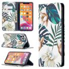 For iPhone 11 Pro Max Colored Drawing Pattern Invisible Magnetic Horizontal Flip PU Leather Case with Holder & Card Slots & Wallet (Red Leaves) - 1