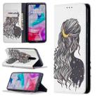 For Xiaomi Redmi 8 Colored Drawing Pattern Invisible Magnetic Horizontal Flip PU Leather Case with Holder & Card Slots & Wallet(Girl) - 1