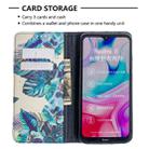 For Xiaomi Redmi 8 Colored Drawing Pattern Invisible Magnetic Horizontal Flip PU Leather Case with Holder & Card Slots & Wallet(Blue Leaves) - 4