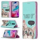 For Xiaomi Redmi 8 Colored Drawing Pattern Invisible Magnetic Horizontal Flip PU Leather Case with Holder & Card Slots & Wallet(Cat) - 1