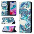 For Xiaomi Redmi 8A Colored Drawing Pattern Invisible Magnetic Horizontal Flip PU Leather Case with Holder & Card Slots & Wallet(Blue Leaves) - 1