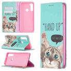 For Xiaomi Redmi Note 8T Colored Drawing Pattern Invisible Magnetic Horizontal Flip PU Leather Case with Holder & Card Slots & Wallet(Cat) - 1