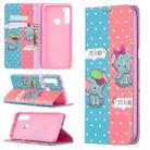 For Xiaomi Redmi Note 8T Colored Drawing Pattern Invisible Magnetic Horizontal Flip PU Leather Case with Holder & Card Slots & Wallet(Elephant) - 1