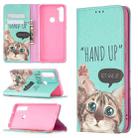 For Xiaomi Redmi Note 8 Colored Drawing Pattern Invisible Magnetic Horizontal Flip PU Leather Case with Holder & Card Slots & Wallet(Cat) - 1