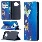 For Xiaomi Mi 10T Lite Colored Drawing Pattern Invisible Magnetic Horizontal Flip PU Leather Case with Holder & Card Slots & Wallet(Gold Butterflies) - 1