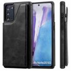 Shockproof Calf Texture Protective Case with Holder & Card Slots & Frame For Samsung Galaxy Note20(Black) - 1