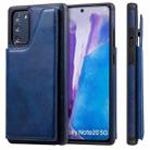 Shockproof Calf Texture Protective Case with Holder & Card Slots & Frame For Samsung Galaxy Note20(Blue) - 1