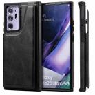 Shockproof Calf Texture Protective Case with Holder & Card Slots & Frame For Samsung Galaxy Note20 Ultra(Black) - 1