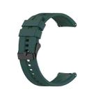 For Huawei Watch GT 2 Pro Silicone Watch Band with Black Steel Buckle(Dark Green) - 1