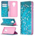 For Nokia 5.3 Colored Drawing Pattern Invisible Magnetic Horizontal Flip PU Leather Case with Holder & Card Slots & Wallet(Plum Blossom) - 1