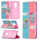 For Nokia 5.3 Colored Drawing Pattern Invisible Magnetic Horizontal Flip PU Leather Case with Holder & Card Slots & Wallet(Elephant) - 1