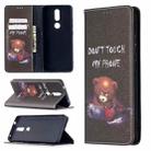 For Nokia 2.4 Colored Drawing Pattern Invisible Magnetic Horizontal Flip PU Leather Case with Holder & Card Slots & Wallet(Bear) - 1