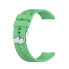 For TicWatch Pro 3 Silicone Watch Band with Silver Steel Buckle(Mint Green) - 1