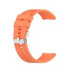 For TicWatch Pro 3 Silicone Watch Band with Silver Steel Buckle(Vibrant Orange) - 1