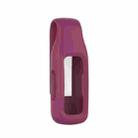 For Fitbit Inspire 2 Steel Sheet Silicone Protective Clip Case Cover(Wine Red) - 1