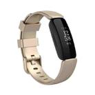 For Fitbit Inspire 2 TPE Watch Band, Size:S(Champagne Gold) - 1