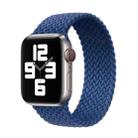 Nylon Single-turn Braided Watch Band For Apple Watch Series 9&8&7 41mm / SE 3&SE 2&6&SE&5&4 40mm / 3&2&1 38mm, Length:S 130mm(Blue) - 1