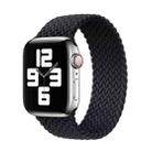 Nylon Single-turn Braided Watch Band For Apple Watch Series 9&8&7 41mm / SE 3&SE 2&6&SE&5&4 40mm / 3&2&1 38mm, Length:L 155mm(Black) - 1