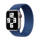 Nylon Single-turn Braided Watch Band For Apple Watch Series 8&7 41mm / SE 2&6&SE&5&4 40mm / 3&2&1 38mm, Length:L 155mm(Blue) - 1