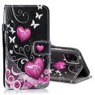 For iPhone 12 mini Horizontal Flip Leather Case with Holder & Card Slots & Wallet (Peach Heart) - 1