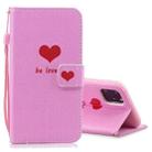 For iPhone 12 mini Horizontal Flip Leather Case with Holder & Card Slots & Wallet (Heart) - 1