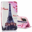 For iPhone 12 / 12 Pro Horizontal Flip Leather Case with Holder & Card Slots & Wallet(Love Tower) - 1