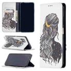 For Huawei P40 Lite Colored Drawing Pattern Invisible Magnetic Horizontal Flip PU Leather Case with Holder & Card Slots & Wallet(Girl) - 1