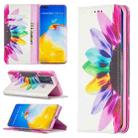 For Huawei P40 Pro Colored Drawing Pattern Invisible Magnetic Horizontal Flip PU Leather Case with Holder & Card Slots & Wallet(Sun Flower) - 1