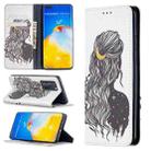 For Huawei P40 Pro Colored Drawing Pattern Invisible Magnetic Horizontal Flip PU Leather Case with Holder & Card Slots & Wallet(Girl) - 1