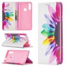 For Huawei P smart Z Colored Drawing Pattern Invisible Magnetic Horizontal Flip PU Leather Case with Holder & Card Slots & Wallet(Sun Flower) - 1