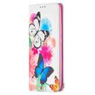 For Huawei P smart Z Colored Drawing Pattern Invisible Magnetic Horizontal Flip PU Leather Case with Holder & Card Slots & Wallet(Two Butterflies) - 2