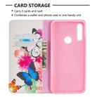 For Huawei P smart Z Colored Drawing Pattern Invisible Magnetic Horizontal Flip PU Leather Case with Holder & Card Slots & Wallet(Two Butterflies) - 6