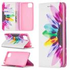 For Huawei Y5p Colored Drawing Pattern Invisible Magnetic Horizontal Flip PU Leather Case with Holder & Card Slots & Wallet(Sun Flower) - 1