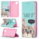 For Huawei Y5p Colored Drawing Pattern Invisible Magnetic Horizontal Flip PU Leather Case with Holder & Card Slots & Wallet(Cat) - 1