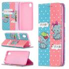 For Huawei Y5 (2019) Colored Drawing Pattern Invisible Magnetic Horizontal Flip PU Leather Case with Holder & Card Slots & Wallet(Elephant) - 1