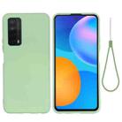 For Huawei P smart 2021 Pure Color Liquid Silicone Shockproof Full Coverage Case(Green) - 1