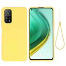 For Xiaomi Mi 10T / 10T Pro 5G / Redmi K30T / Redmi K30S Pure Color Liquid Silicone Shockproof Full Coverage Case(Yellow) - 1