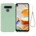 For LG K61 Pure Color Liquid Silicone Shockproof Full Coverage Case(Green) - 1