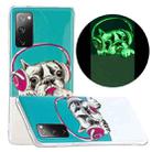 For Samsung Galaxy S20 FE Luminous TPU Mobile Phone Protective Case(Headset Dog) - 1