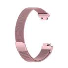 For Fitbit Inspire 2 Milanese  Watch Band, Size:L(Rose Pink) - 1