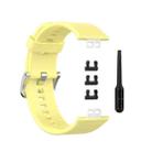 For Huawei Watch Fit Silicone  Watch Band with Stainless Steel Buckle(Creamy Yellow) - 1