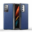 For Samsung Galaxy Z Fold2 5G Litchi Texture TPU Protective Case(Blue) - 1