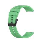 For Huawei Watch GT 2 42mm Silicone  Watch Band with Black Buckle(Mint Green) - 1